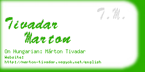 tivadar marton business card