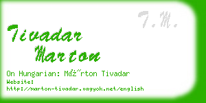 tivadar marton business card